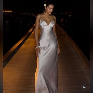 🆕(NWT) ZARA Bloggers Fav Satin Maxi Slip Dress. Color:Pink/Stone. Size SMALL